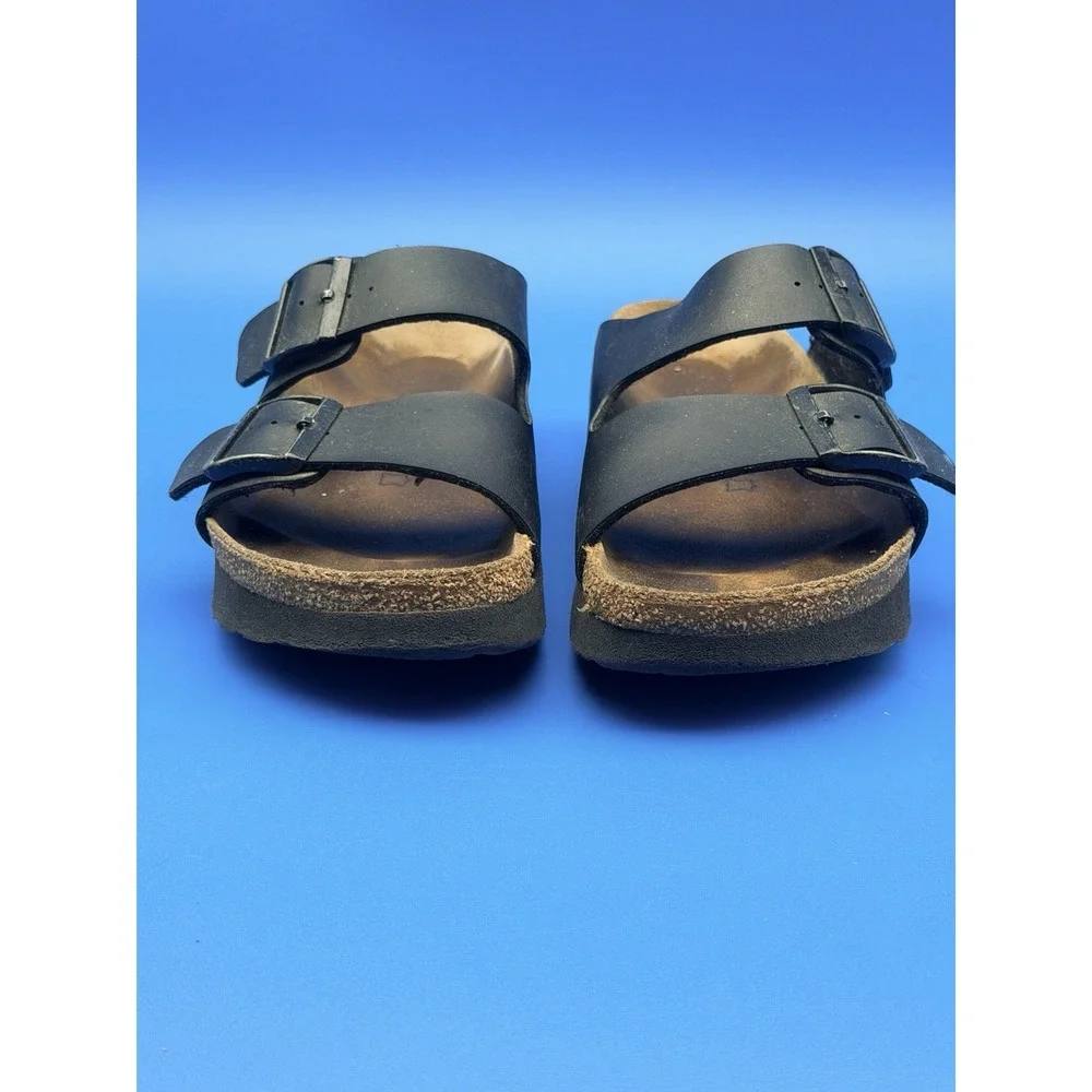 Papillio Birkenstock Sandals Women 8 EU 39 Black Narrow Two Strap Buckle